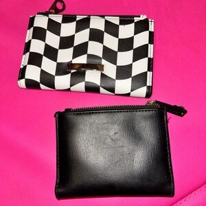 Stylish Black and White Checkered Women's Wallet and change purse